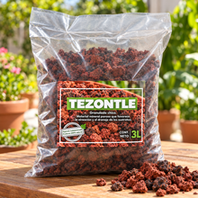 Cargar imagen en el visor de la galería, Tezontle Rojo Granulado Chico 3 L | Sustrato Mineral para Drenaje y Aireación